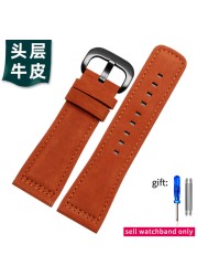 Genuine Leather Watch Band Men For Seven Friday M2/02 P1B/01 P2B/02 First Layer Cowhide Leather Bracelet Female 28mm Watch Strap