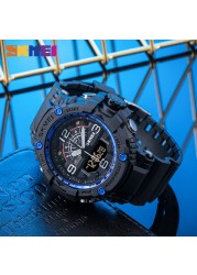 SKMEI 1617 Military Camouflage Sport Watches Stopwatch Alarm 3 Time 5Bar Waterproof Male Clock Men Watch relojes hombre 2020