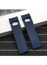 Top Quality 22x20mm Diver & Marine Waterproof Silicone Rubber Watchband Wrist Watch Band Belt for Ulysse Nardin Belt Tools