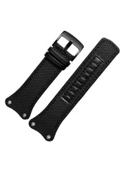 Nylon+Leather Watchband Thickened Canvas Strap For K4b381b6 K4b381b3 K4B384B6 Waterproof Wristband Watch Band 30mm Black With Tool