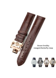 19mm 20mm 21mm 22mm Genuine Leather Watch Band Replacement For Vacheron Constantin Heritage VC Black Blue Brown Cow Leather Strap