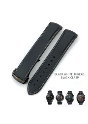 20mm 19/21mm 22mm Curved End Silicone Rubber Watch Band Suitable for Huawei GT 2 Samsung Galaxy Watch 3 4 Omega Seamaster Strap