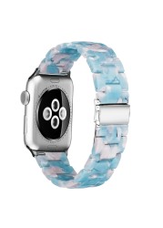 resin watches for apple watch 7 6 5 band 44mm iwatch 42mm series 4 3 2 wrist strap accessories loop 40mm replacement bracelet