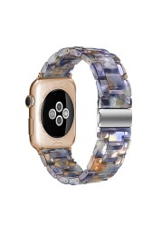 resin watches for apple watch 7 6 5 band 44mm iwatch 42mm series 4 3 2 wrist strap accessories loop 40mm replacement bracelet