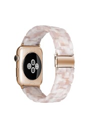 resin watches for apple watch 7 6 5 band 44mm iwatch 42mm series 4 3 2 wrist strap accessories loop 40mm replacement bracelet