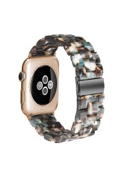 resin watches for apple watch 7 6 5 band 44mm iwatch 42mm series 4 3 2 wrist strap accessories loop 40mm replacement bracelet