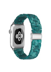 resin watches for apple watch 7 6 5 band 44mm iwatch 42mm series 4 3 2 wrist strap accessories loop 40mm replacement bracelet