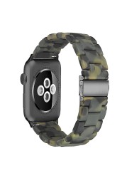 resin watches for apple watch 7 6 5 band 44mm iwatch 42mm series 4 3 2 wrist strap accessories loop 40mm replacement bracelet