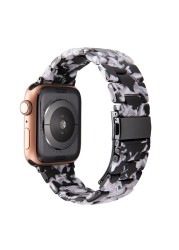 resin watches for apple watch 7 6 5 band 44mm iwatch 42mm series 4 3 2 wrist strap accessories loop 40mm replacement bracelet