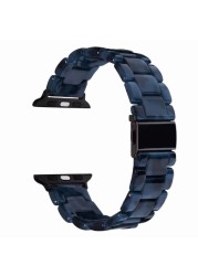 resin watches for apple watch 7 6 5 band 44mm iwatch 42mm series 4 3 2 wrist strap accessories loop 40mm replacement bracelet