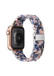 resin watches for apple watch 7 6 5 band 44mm iwatch 42mm series 4 3 2 wrist strap accessories loop 40mm replacement bracelet