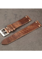 Horween US Chromexcel Genuine Leather Watch Strap Soft Wrap Handmade Leather Straps 18mm 20mm 22mm