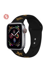 ShengOne Strap Soft Silicone Sport Band for Apple Watch 7 6 SE 5 4 45 44 42mm Striped Rubber Strap Replacement 3 2 1 41 40 38