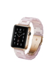 Replacement Resin Tortoise Shell Lines Watch Strap Bracelet For Apple Watch Series 5/4/3/2/1 42mm 44mm 38 and 40mm Leopard Print