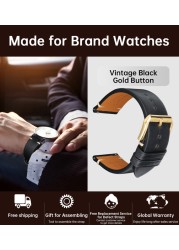 MAIKES Quick Release Watch Band Italy Vegetable Tanned Leather For Huawei Galaxy Watch 22mm Cow Watch Bracelet Leather Strap