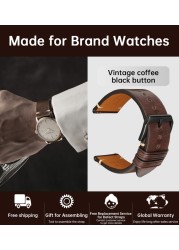 MAIKES Quick Release Watch Band Italy Vegetable Tanned Leather For Huawei Galaxy Watch 22mm Cow Watch Bracelet Leather Strap