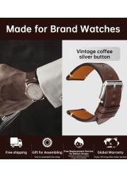 MAIKES Quick Release Watch Band Italy Vegetable Tanned Leather For Huawei Galaxy Watch 22mm Cow Watch Bracelet Leather Strap