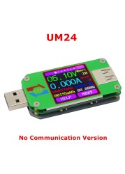 UM24 UM24C for APP USB 2.0 LCD Display Voltmeter Ammeter Battery Charge Voltage Current Meter Cable Resistance Tester-12006014