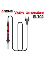 ANENG SL102 Electric Soldering Iron US/EU Plug Adjustable Temperature 220V Digital Display Portable Electric Soldering Tool