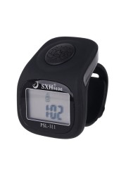 6 digital finger tally counter 8 channels with LED backlight time chanting prayer ring silicone electronic hand counter