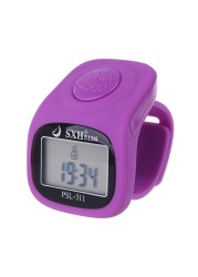 6 digital finger tally counter 8 channels with LED backlight time chanting prayer ring silicone electronic hand counter