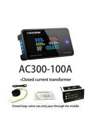 KWS-AC300 100A Digital Energy Meter Voltmeter Ammeter Wattmeter KWS Power Energy Meter Electric Meter With Reset Function