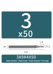 Carbide Milling Cutter 4 Flute Harden Tungsten Alloy Steel Face End Mill Lengthening 16mm 150mm Computer Tools Stainless Special HRC 65