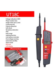 UNI-T UT18A Automatic Range Voltmeter Digital Voltmeter Voltage Test Pen With LED Indicator UT18B UT18C UT18D