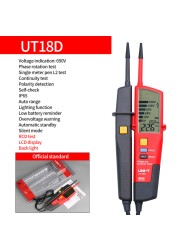 UNI-T UT18A Automatic Range Voltmeter Digital Voltmeter Voltage Test Pen With LED Indicator UT18B UT18C UT18D