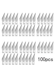 100pcs #11 Stainless Steel Blades Engraving Knife Blades Metal Blade Wood Carving Knife Blade Replacement Surgical Scalpel Craft