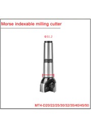 MT3 MT4 R8 C20-20 22 25 28 30 32 35 40 45 50 63 80mm Morse Taper Milling Shank, End Mills for Indexing Opening and Roughing