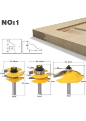 8mm Shank High Quality Raised Panel Cabinet Door Router Bit Set - 3 Bits Ogee Woodworking Cutter Woodworking Router Bits