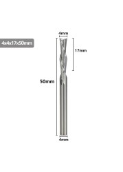 XCAN Left Hand Down Cutter 3.175/4/5/6mm Shank Spiral End Mill 2 Flute Carbide Milling Cutter for CNC Aluminum Cutting Milling B