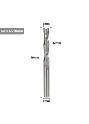 XCAN Left Hand Down Cutter 3.175/4/5/6mm Shank Spiral End Mill 2 Flute Carbide Milling Cutter for CNC Aluminum Cutting Milling B