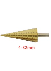 High Speed ​​Steel Step Drill Bit For Metal Wood Hole Cutter HSS Titanium Coated Drill Big Size Power Tools 4-32mm 4-42mm