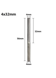 XCAN 1pc 4mm/6mm Shank 2 Flute Straight End Mill Carbide CNC Router Bit Engraving Bit Straight Slot Milling Cutter