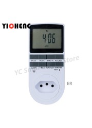 Big Screen Timer EU US UK Kitchen Socket Timing Switch Electronic Timer AU BR FR