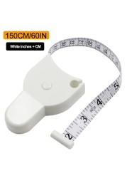 Self-tightening Tape Measure Centimeter Inch For Body Waist Keep Fit Measuring Tools 150cm/60inch Automatic Telescopic Circle Ruler