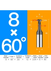 Tungsten carbide steel chamfering cutter 60 120 90 degree up and down double-sided machining coated milling cutter chamfering tools