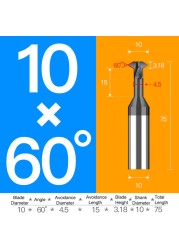 Tungsten carbide steel chamfering cutter 60 120 90 degree up and down double-sided machining coated milling cutter chamfering tools