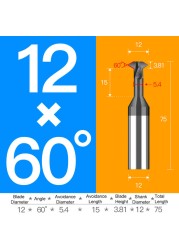 Tungsten carbide steel chamfering cutter 60 120 90 degree up and down double-sided machining coated milling cutter chamfering tools