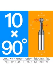 Tungsten carbide steel chamfering cutter 60 120 90 degree up and down double-sided machining coated milling cutter chamfering tools