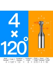 Tungsten carbide steel chamfering cutter 60 120 90 degree up and down double-sided machining coated milling cutter chamfering tools