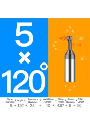 Tungsten carbide steel chamfering cutter 60 120 90 degree up and down double-sided machining coated milling cutter chamfering tools