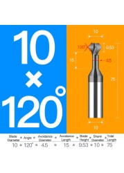 Tungsten carbide steel chamfering cutter 60 120 90 degree up and down double-sided machining coated milling cutter chamfering tools