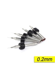 XCAN 10pcs/set 0.3mm to 1.2mm PCB Mini Drill Bits Tungsten Steel Carbide for Printing Circuit Board CNC Drill Bits Machine