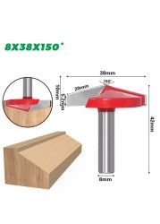 8mm Shank V Shape Groove Router Bit CNC Solid Carbide End Mill 60 90 120 150 Degree Woodworking Milling Cutter Carving Bits