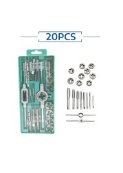 Multifunctional NC Screw Tap and Die Set External Thread Cutting Tapping Tool Hand Kit Thread Screwdriver Screw Tap Die