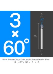 Chamfer Milling Cutter Carbide Angle Anti Chamfer End Mill Deburring V Grove Router 60 90 120 Degree 2 3 Flutes
