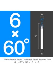 Chamfer Milling Cutter Carbide Angle Anti Chamfer End Mill Deburring V Grove Router 60 90 120 Degree 2 3 Flutes